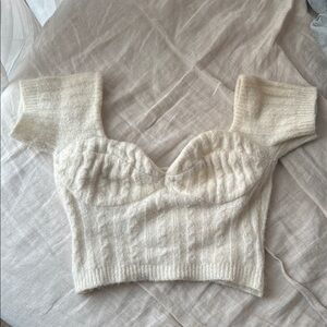 Cozy Cream Knit Crop Top